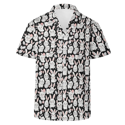 Cute Bunny Men's Casual Hawaiian Shirt - DeRose Seasonal