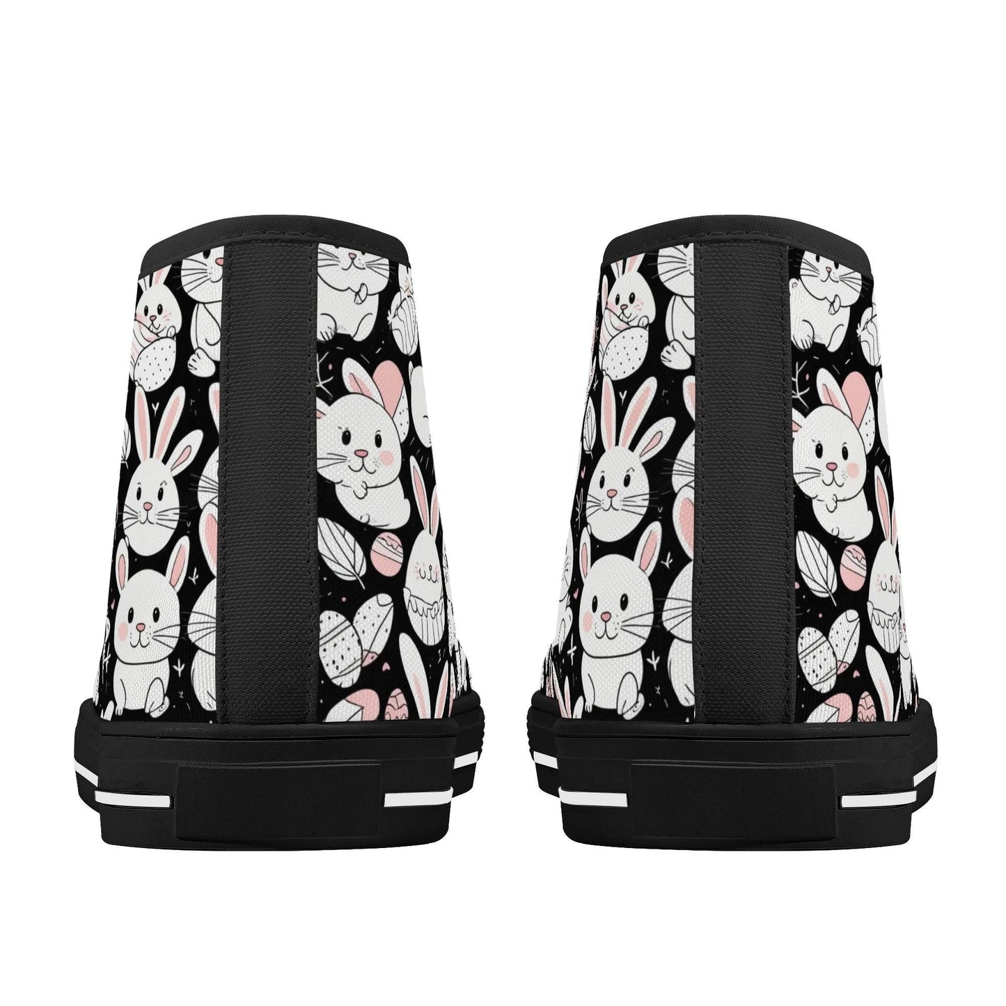 Cute Bunny Men's High Top Canvas Shoes - DeRose Seasonal