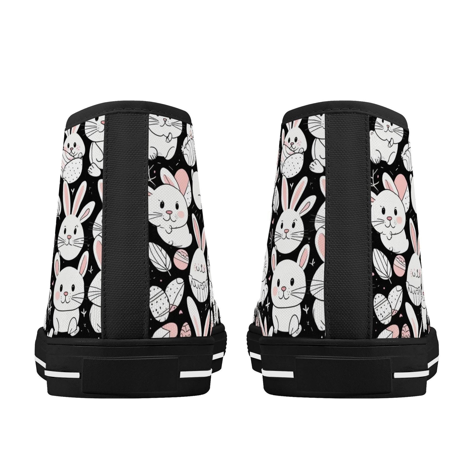Cute Bunny Men's High Top Canvas Shoes - DeRose Seasonal