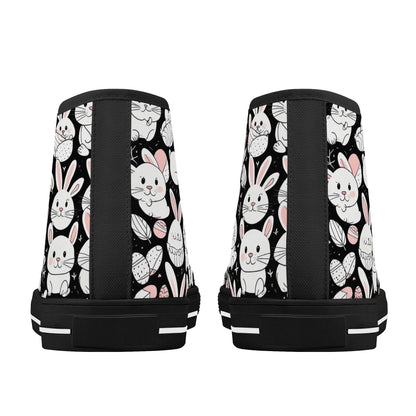 Cute Bunny Men's High Top Canvas Shoes - DeRose Seasonal