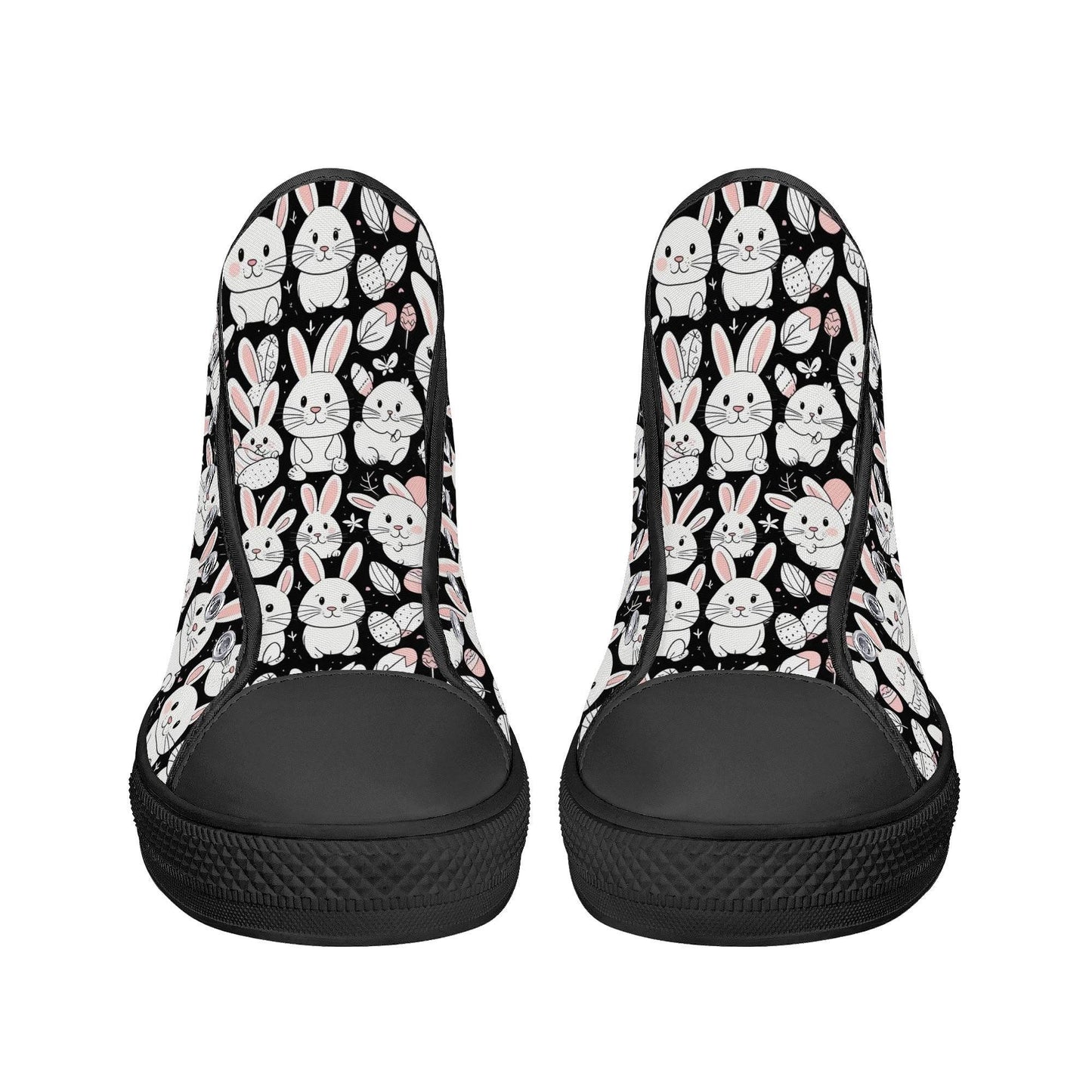 Cute Bunny Men's High Top Canvas Shoes - DeRose Seasonal