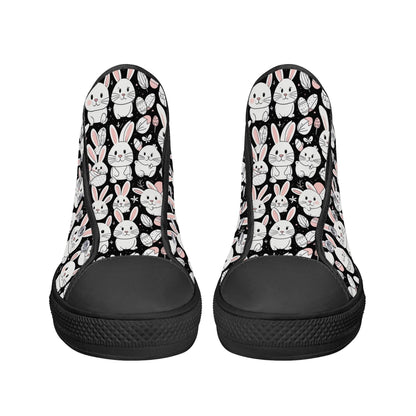 Cute Bunny Men's High Top Canvas Shoes - DeRose Seasonal