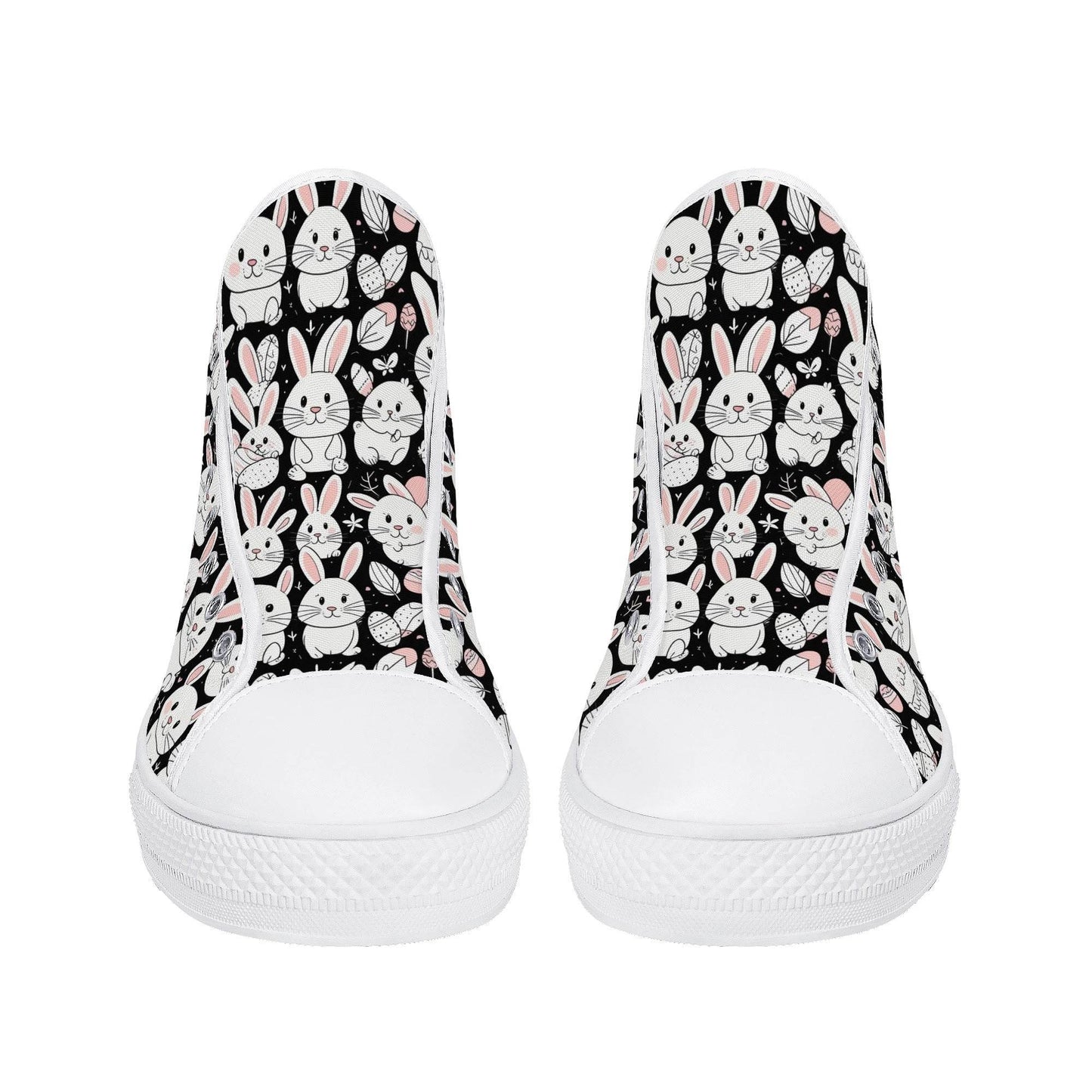 Cute Bunny Men's High Top Canvas Shoes - DeRose Seasonal