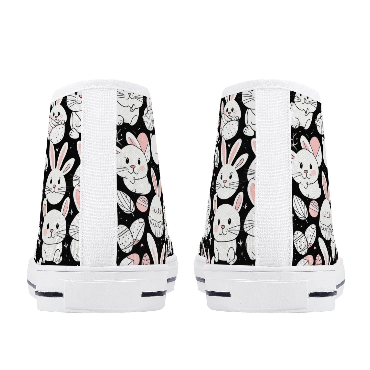 Cute Bunny Men's High Top Canvas Shoes - DeRose Seasonal