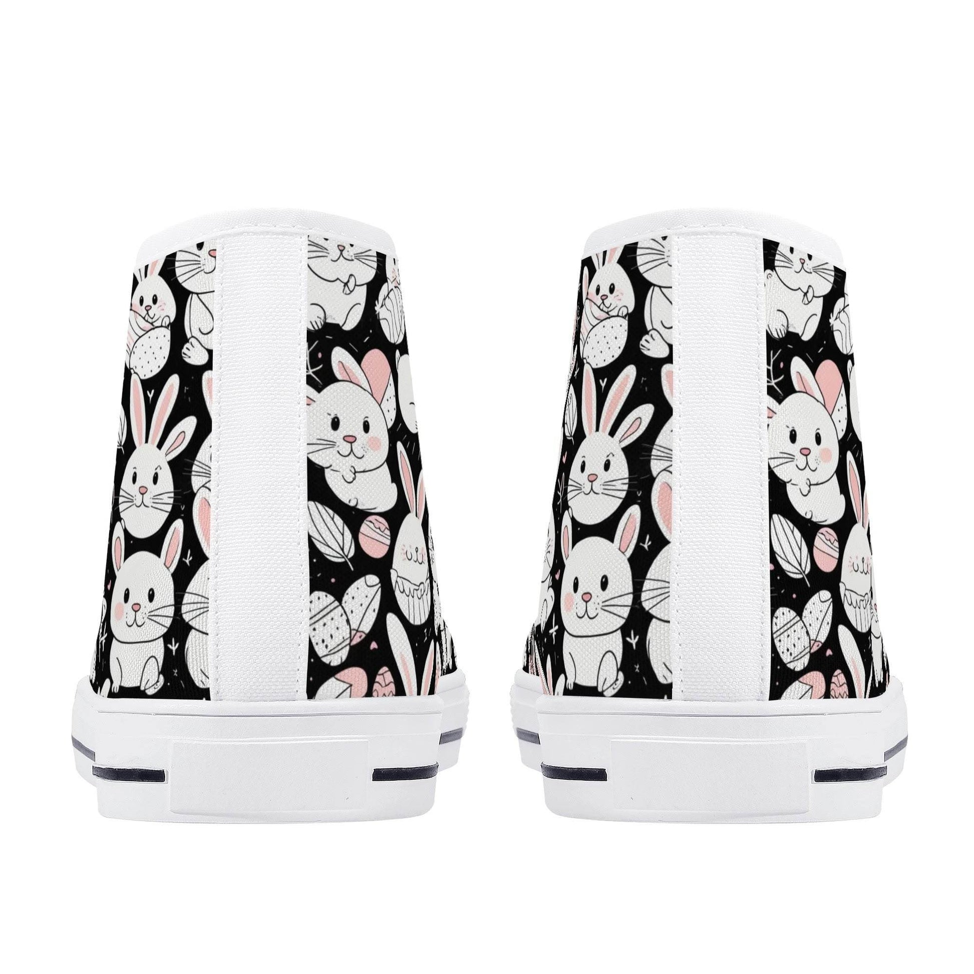 Cute Bunny Men's High Top Canvas Shoes - DeRose Seasonal