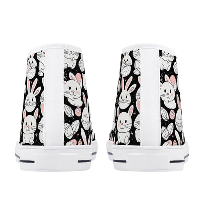 Cute Bunny Men's High Top Canvas Shoes - DeRose Seasonal