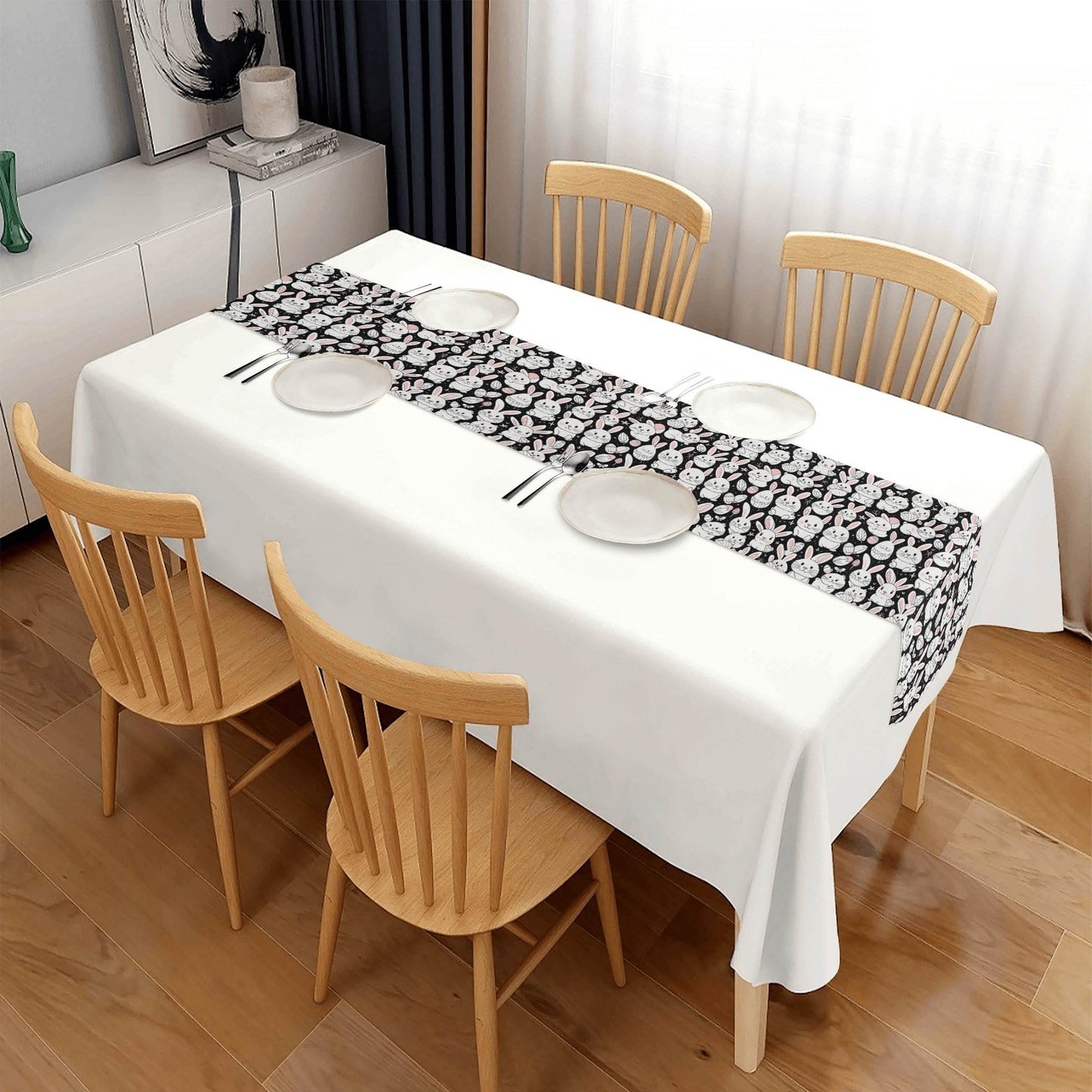 Cute Bunny Polyester Table Runner - DeRose Seasonal