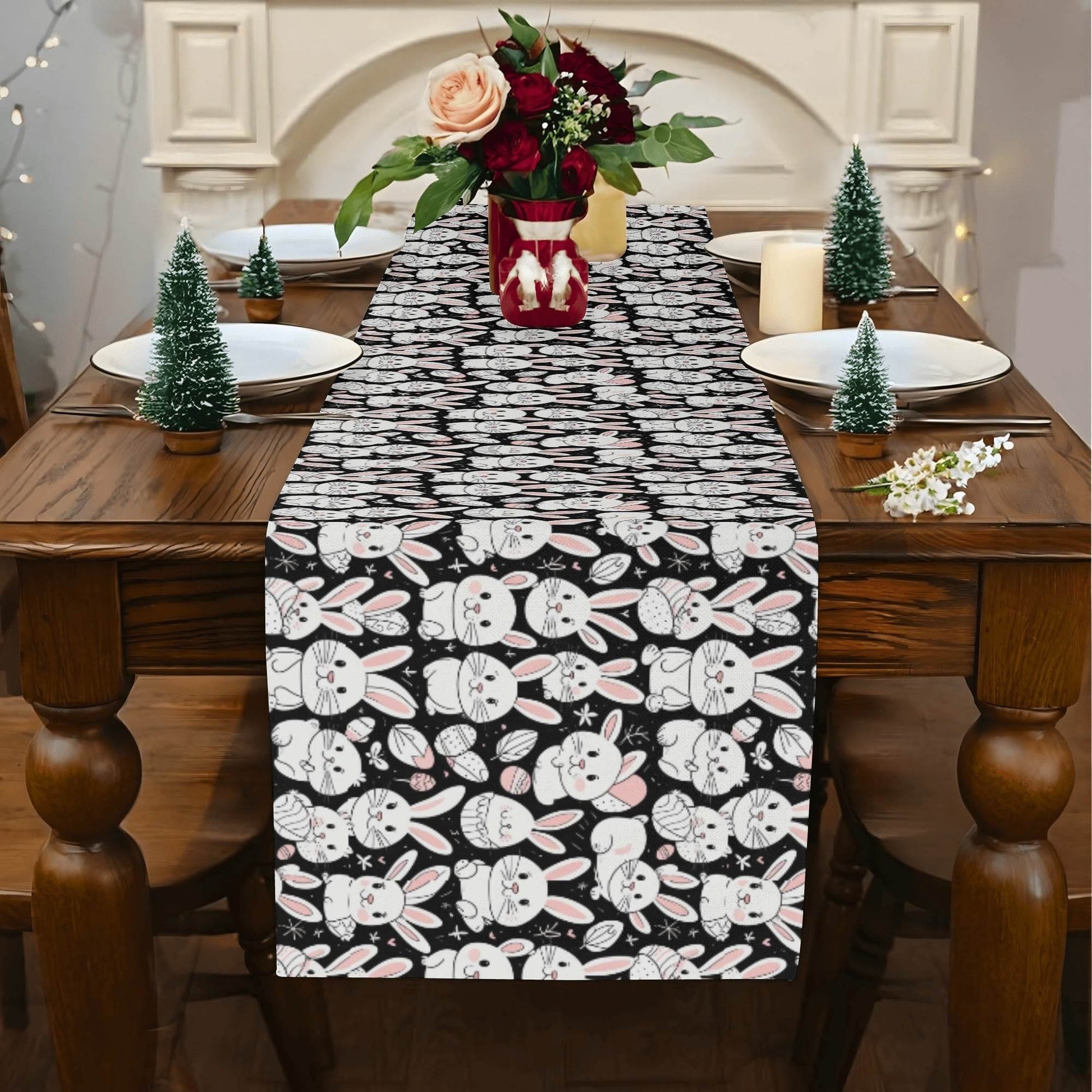 Cute Bunny Polyester Table Runner - DeRose Seasonal