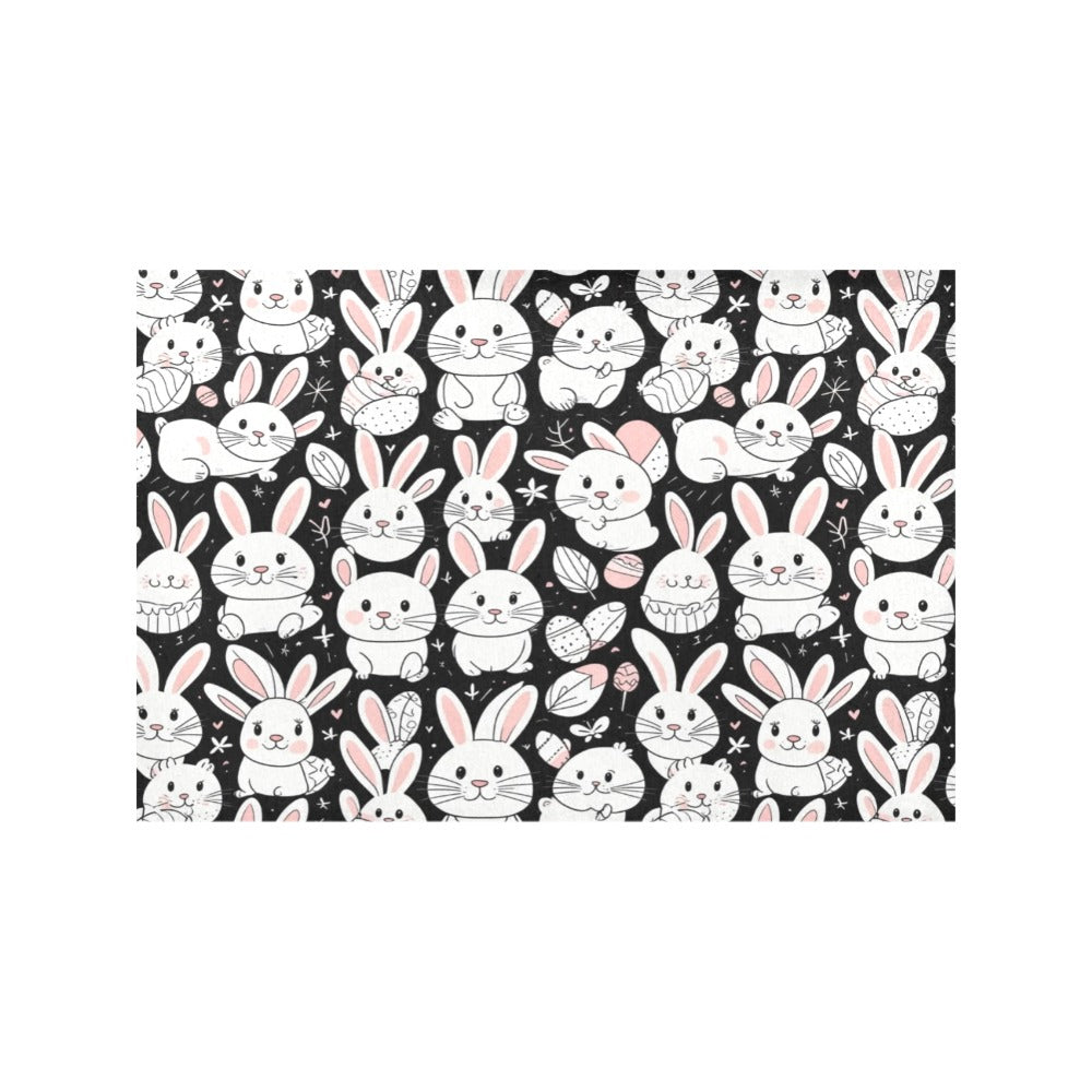 Cute Bunny Table Placemat (set of 6) Placemats 12" x 18" (Set of 6) DeRose Seasonal