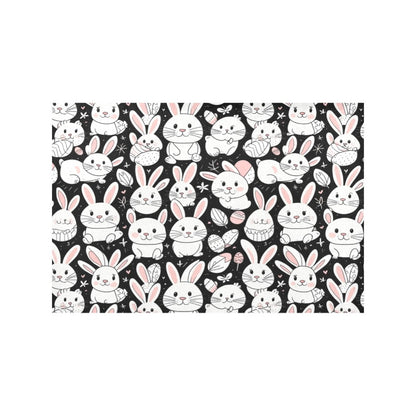 Cute Bunny Table Placemat (set of 6) Placemats 12" x 18" (Set of 6) DeRose Seasonal