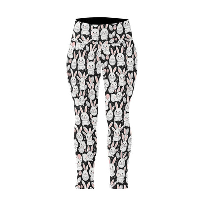 Cute Bunny Women's Plus Size High Waited Leggings Women's High Waist Leggings(Plus Size)(ModelL45) - DeRose Seasonal