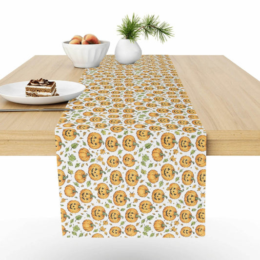 Cute Jack-O-Lantern Polyester Table Runner - DeRose Seasonal