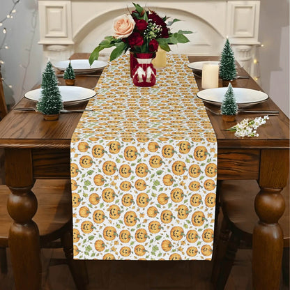 Cute Jack-O-Lantern Polyester Table Runner - DeRose Seasonal