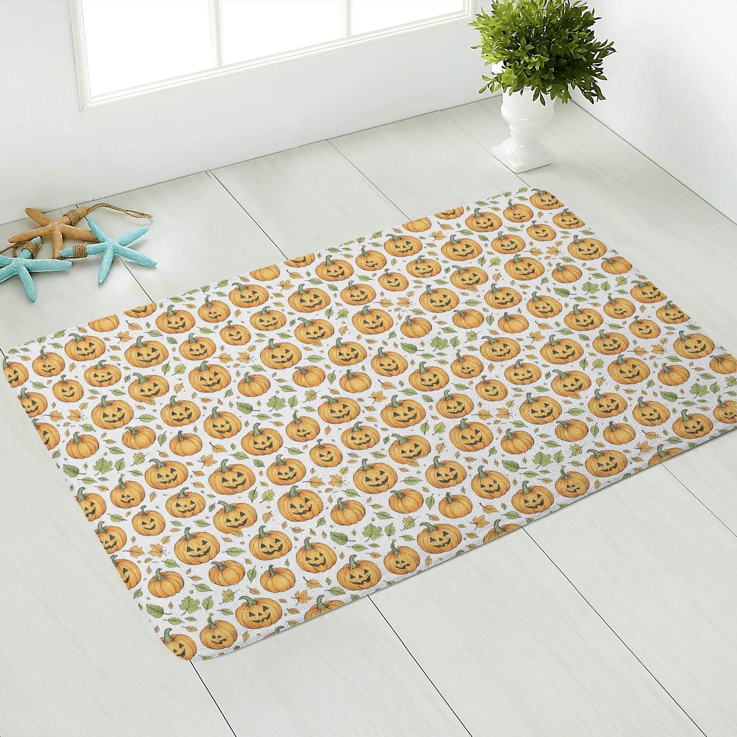Cute Jack-O-Lanterns Plush Indoor Doormat - DeRose Seasonal