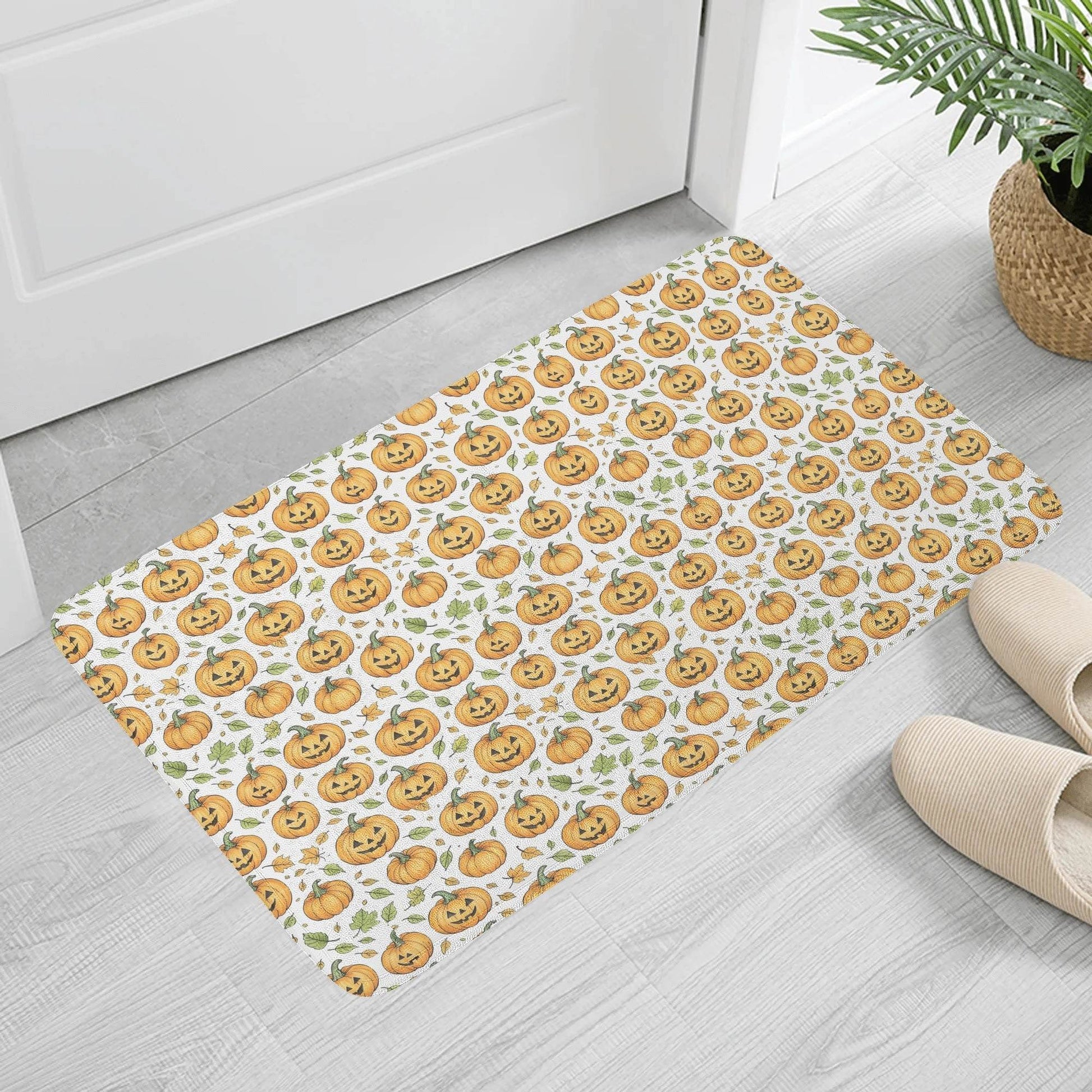 Cute Jack-O-Lanterns Plush Indoor Doormat - DeRose Seasonal