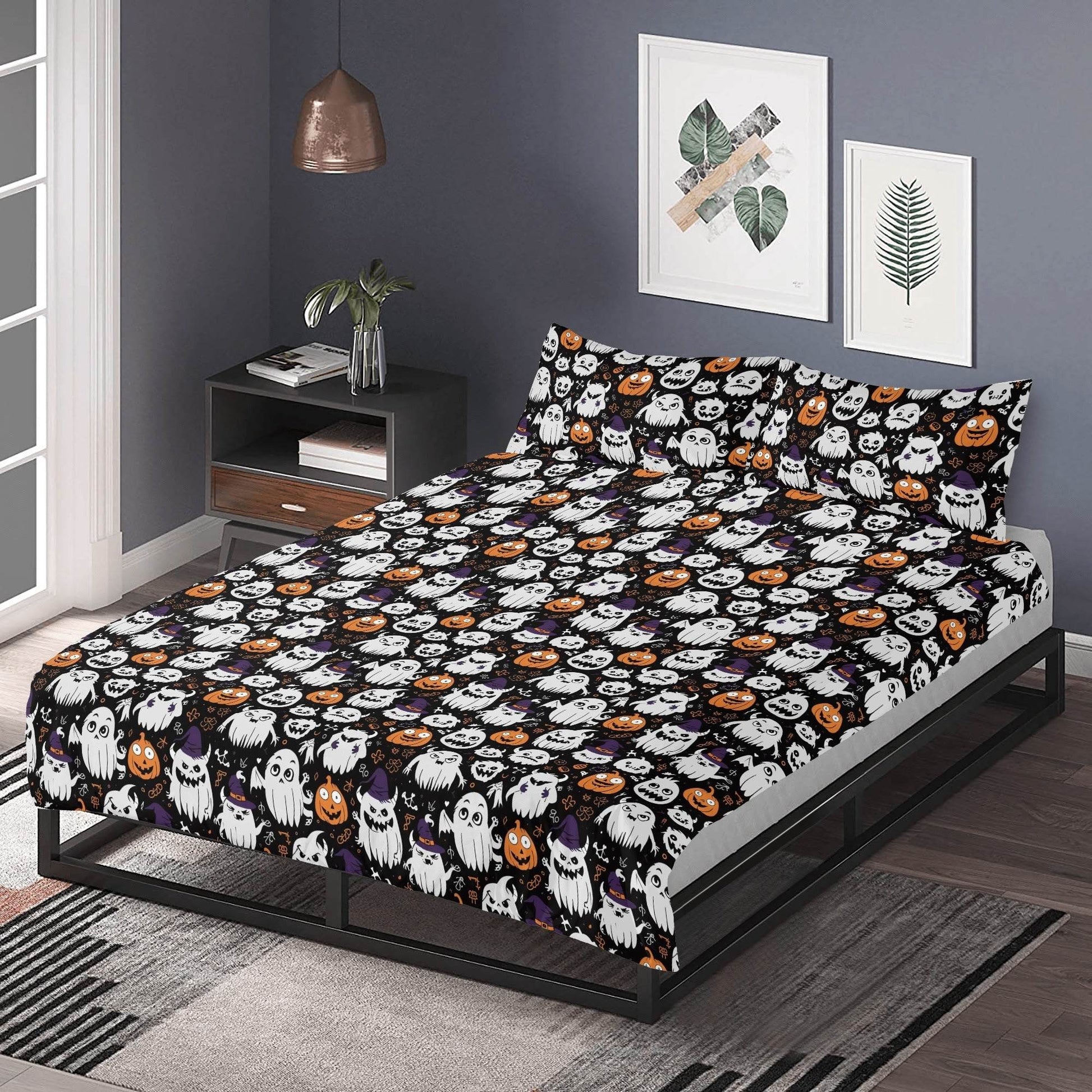 Cute Monster Witches 3 Pcs Beddings - DeRose Seasonal