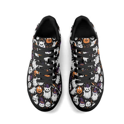 Cute Monster Witches Adult Lightweight Brand Low Top Leather Shoes - DeRose Seasonal