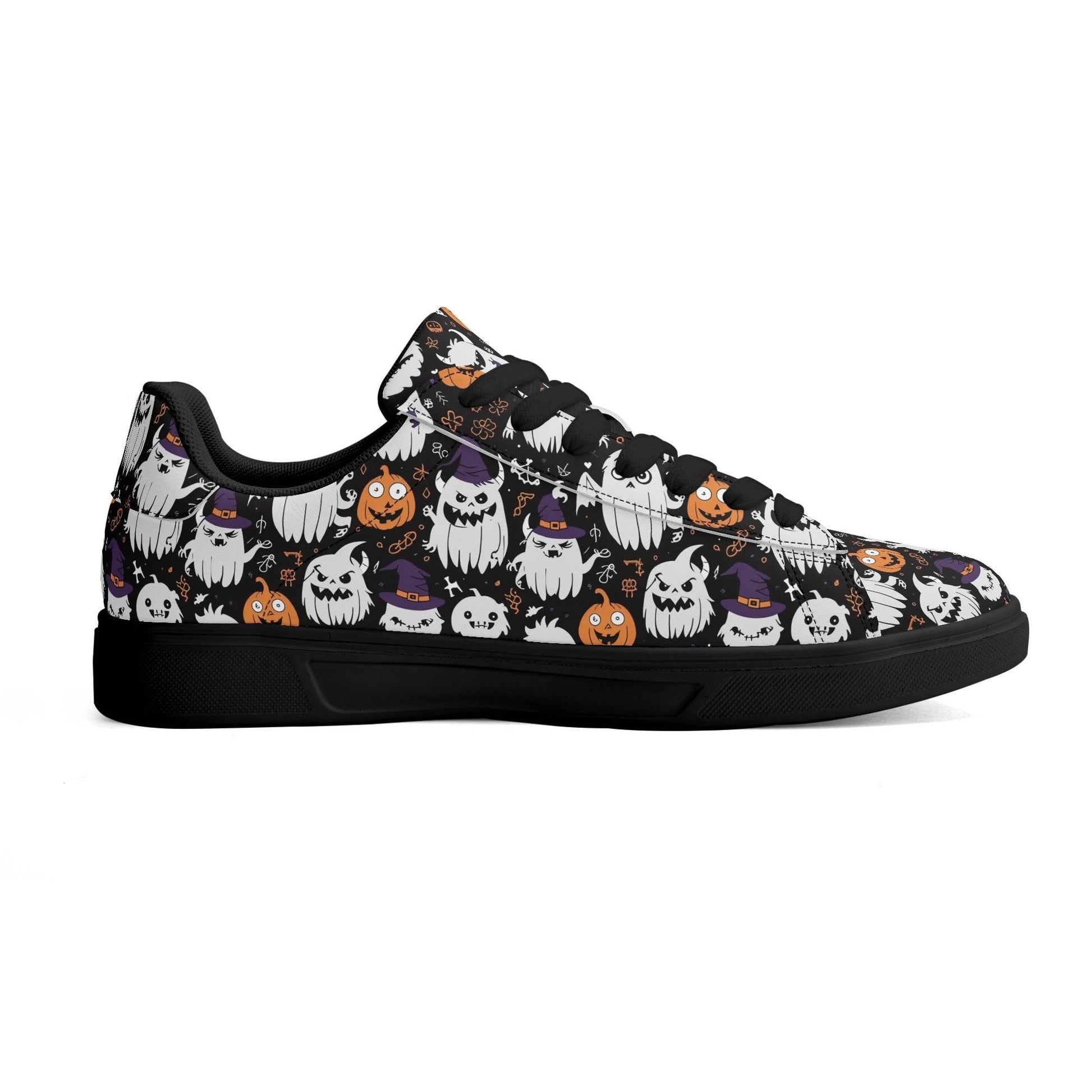 Cute Monster Witches Adult Lightweight Brand Low Top Leather Shoes - DeRose Seasonal