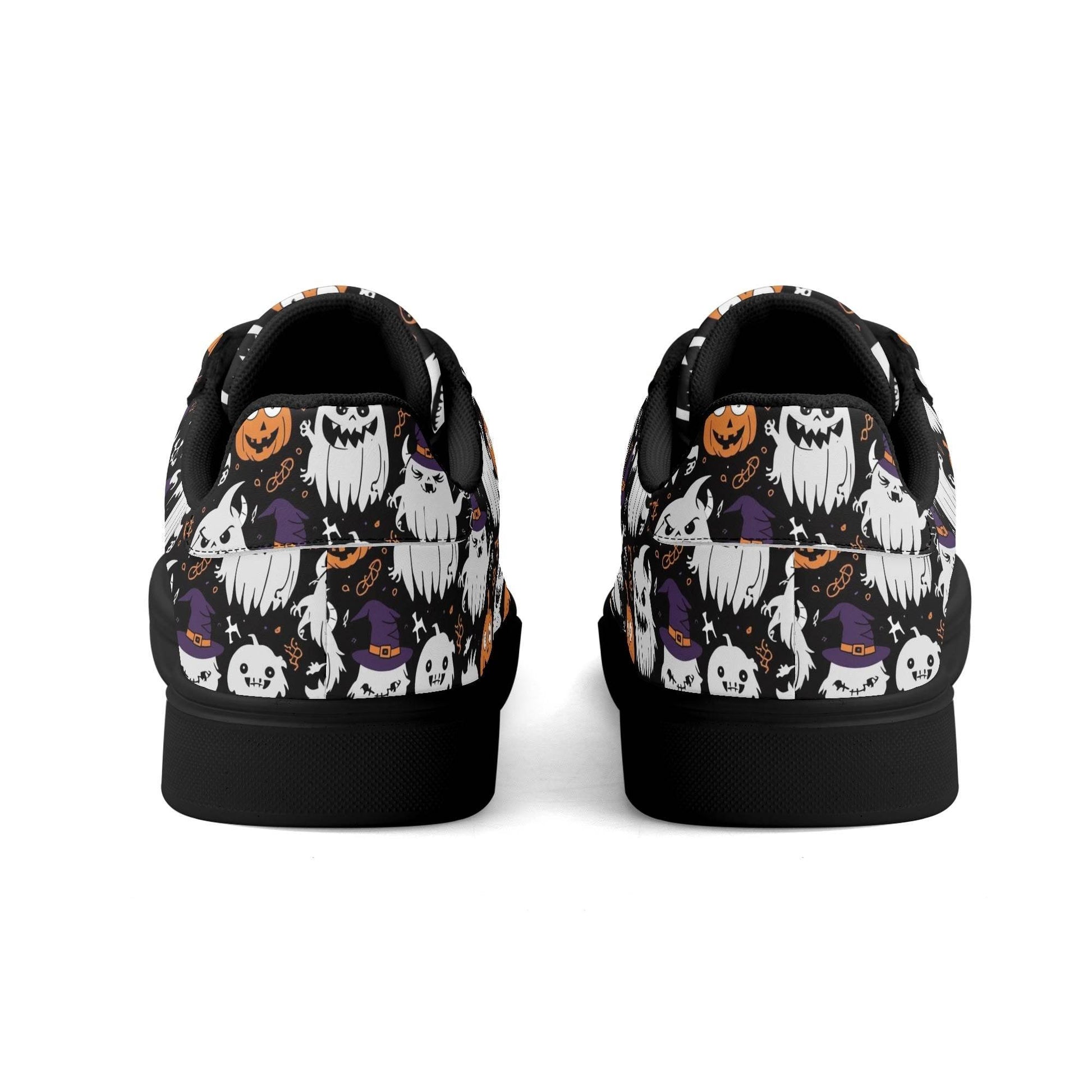 Cute Monster Witches Adult Lightweight Brand Low Top Leather Shoes - DeRose Seasonal