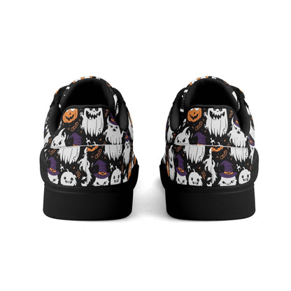 Cute Monster Witches Adult Lightweight Brand Low Top Leather Shoes - DeRose Seasonal