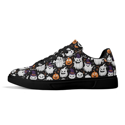 Cute Monster Witches Adult Lightweight Brand Low Top Leather Shoes - DeRose Seasonal