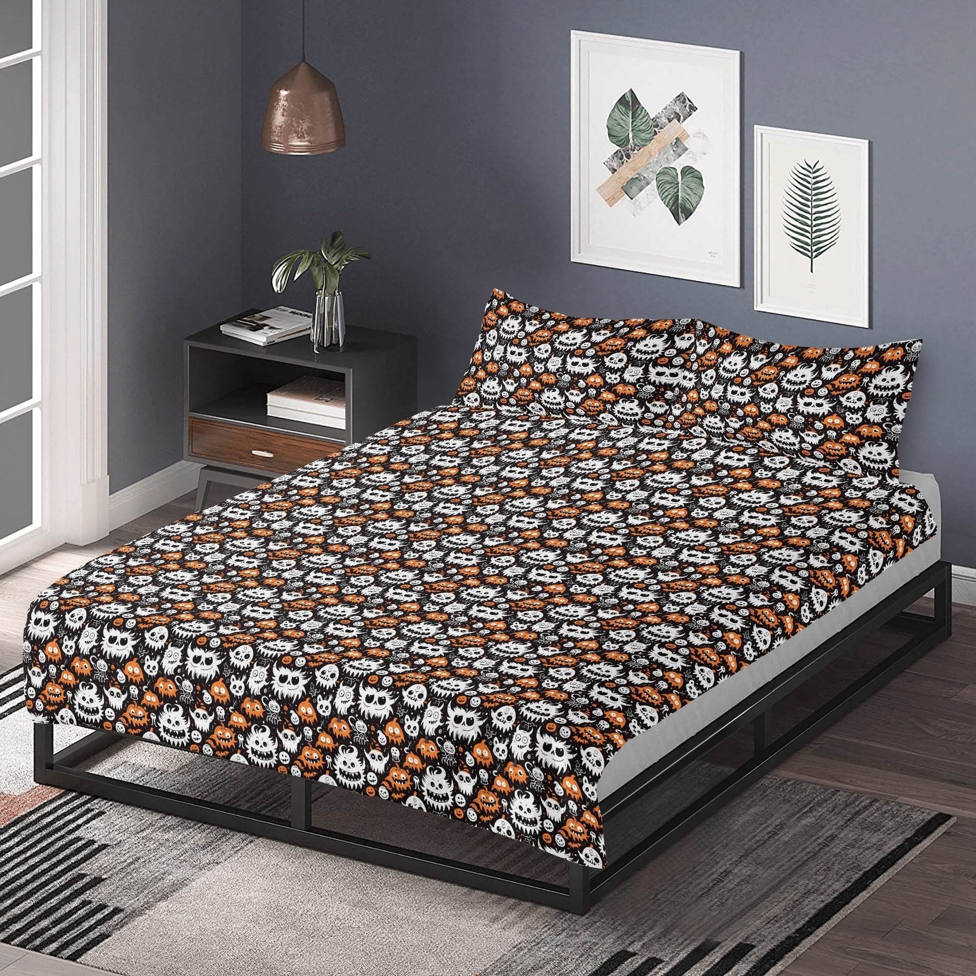 Cute Monsters 3 Pcs Beddings - DeRose Seasonal