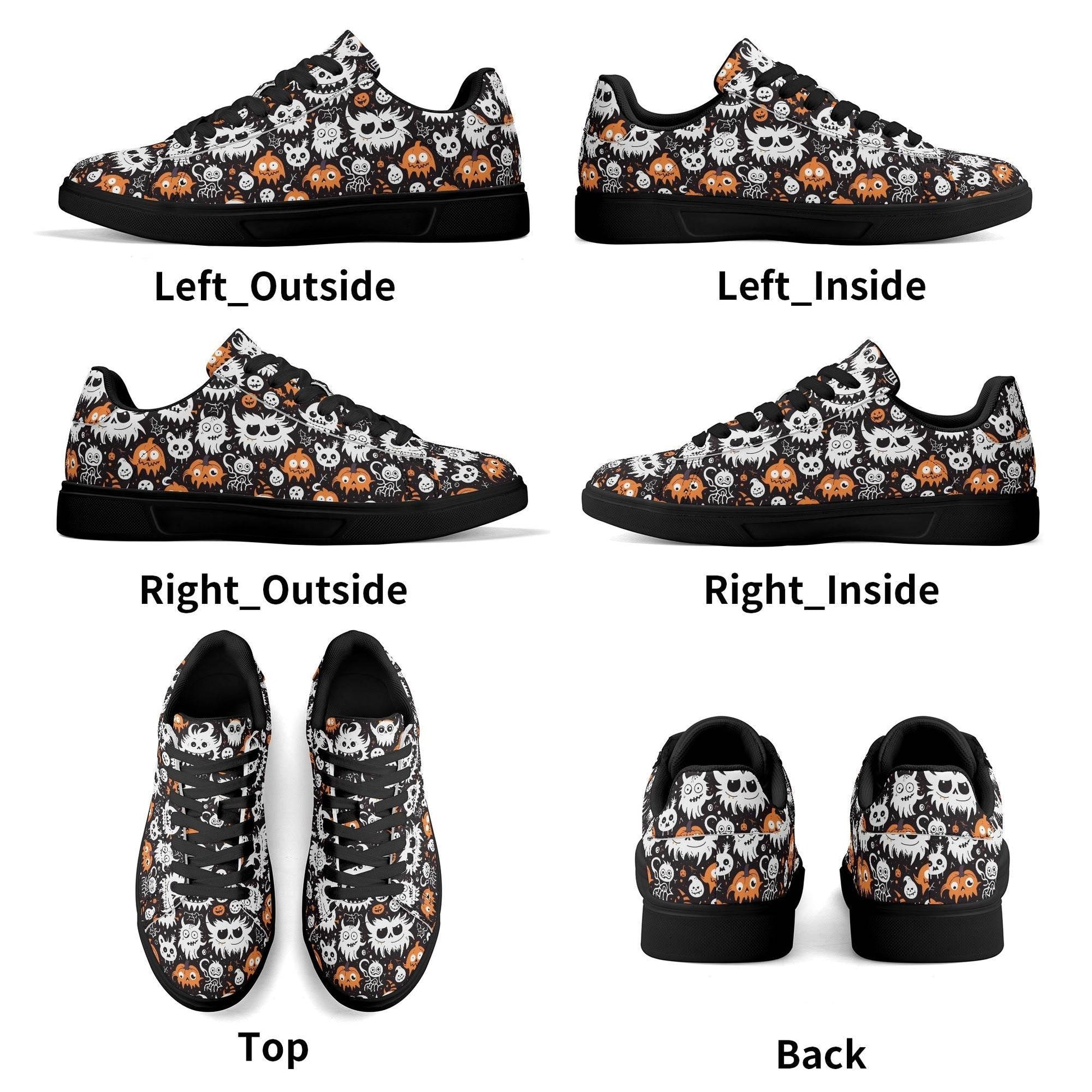 Cute Monsters Adult Lightweight Brand Low Top Leather Shoes - DeRose Seasonal