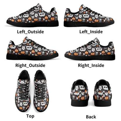 Cute Monsters Adult Lightweight Brand Low Top Leather Shoes - DeRose Seasonal