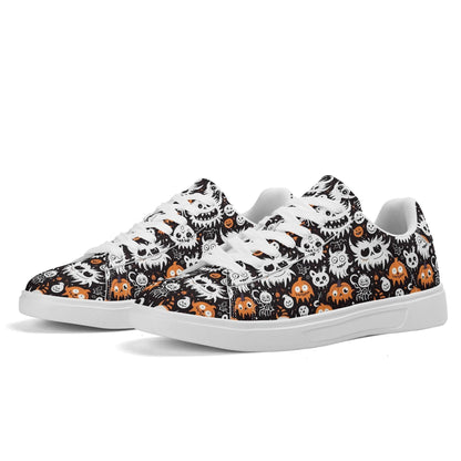 Cute Monsters Adult Lightweight Brand Low Top Leather Shoes - DeRose Seasonal