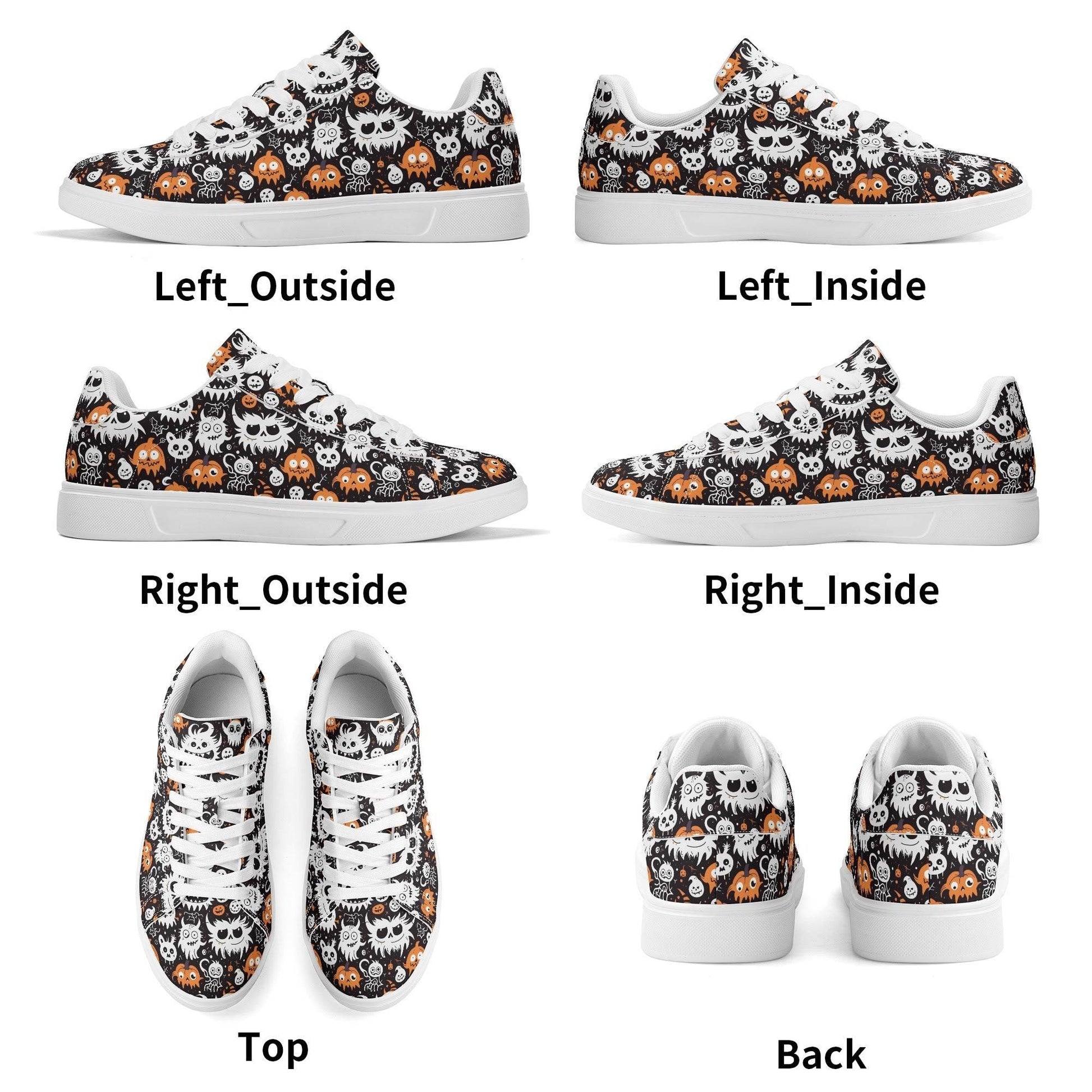 Cute Monsters Adult Lightweight Brand Low Top Leather Shoes - DeRose Seasonal