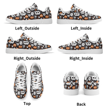 Cute Monsters Adult Lightweight Brand Low Top Leather Shoes - DeRose Seasonal