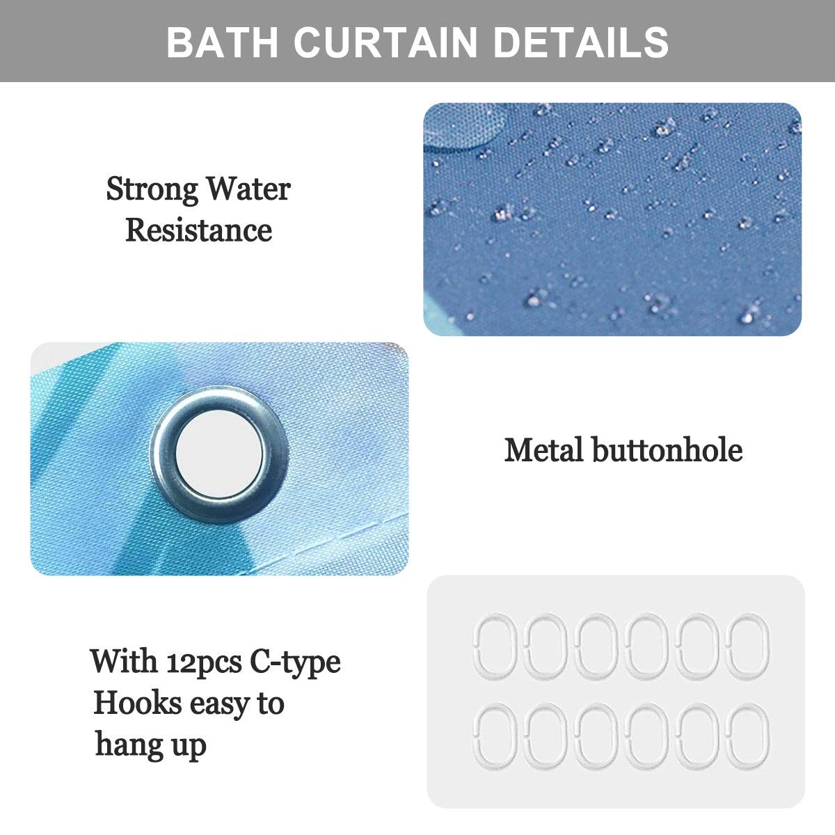 Clover Patch Bathroom Four-Piece Set(Shower Curtain + Toilet Cover Mat + Toilet Foot Mat + Floor Mat)| Polyester - DeRose Seasonal