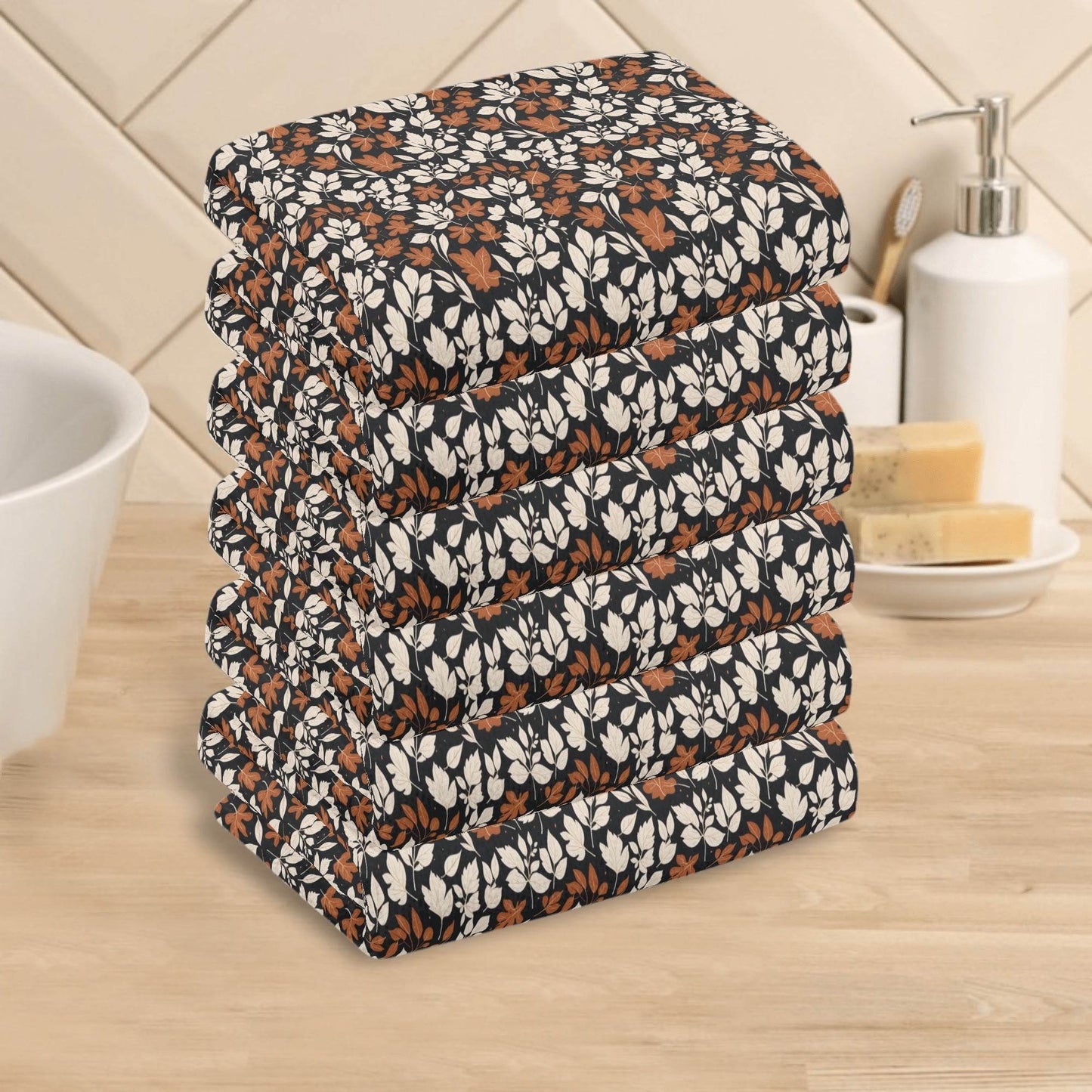 Dark Autumn Hand Towels (6 Pcs) - DeRose Seasonal
