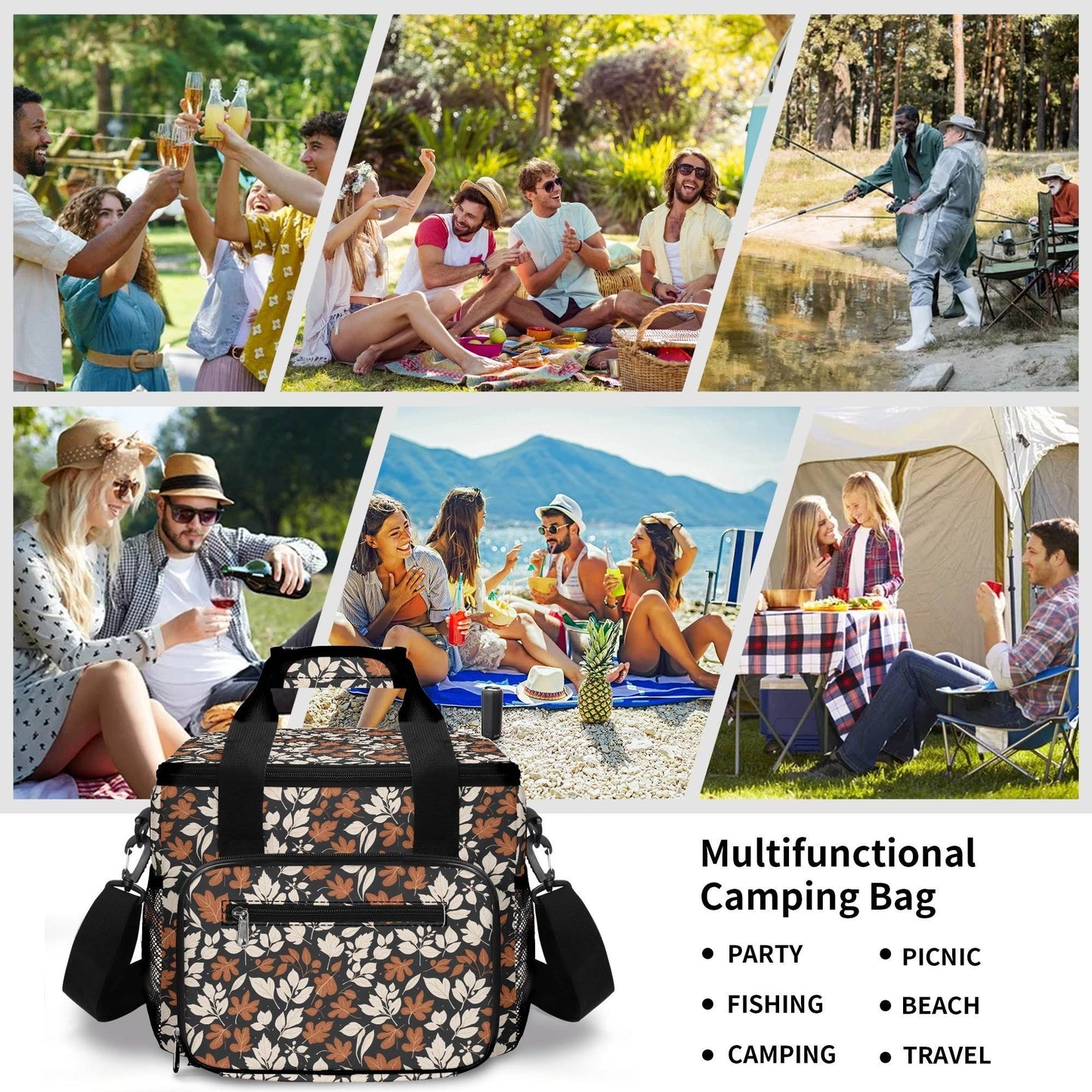 Dark Autumn Insulated Leakproof Cooler Bag Lunch Box - DeRose Seasonal