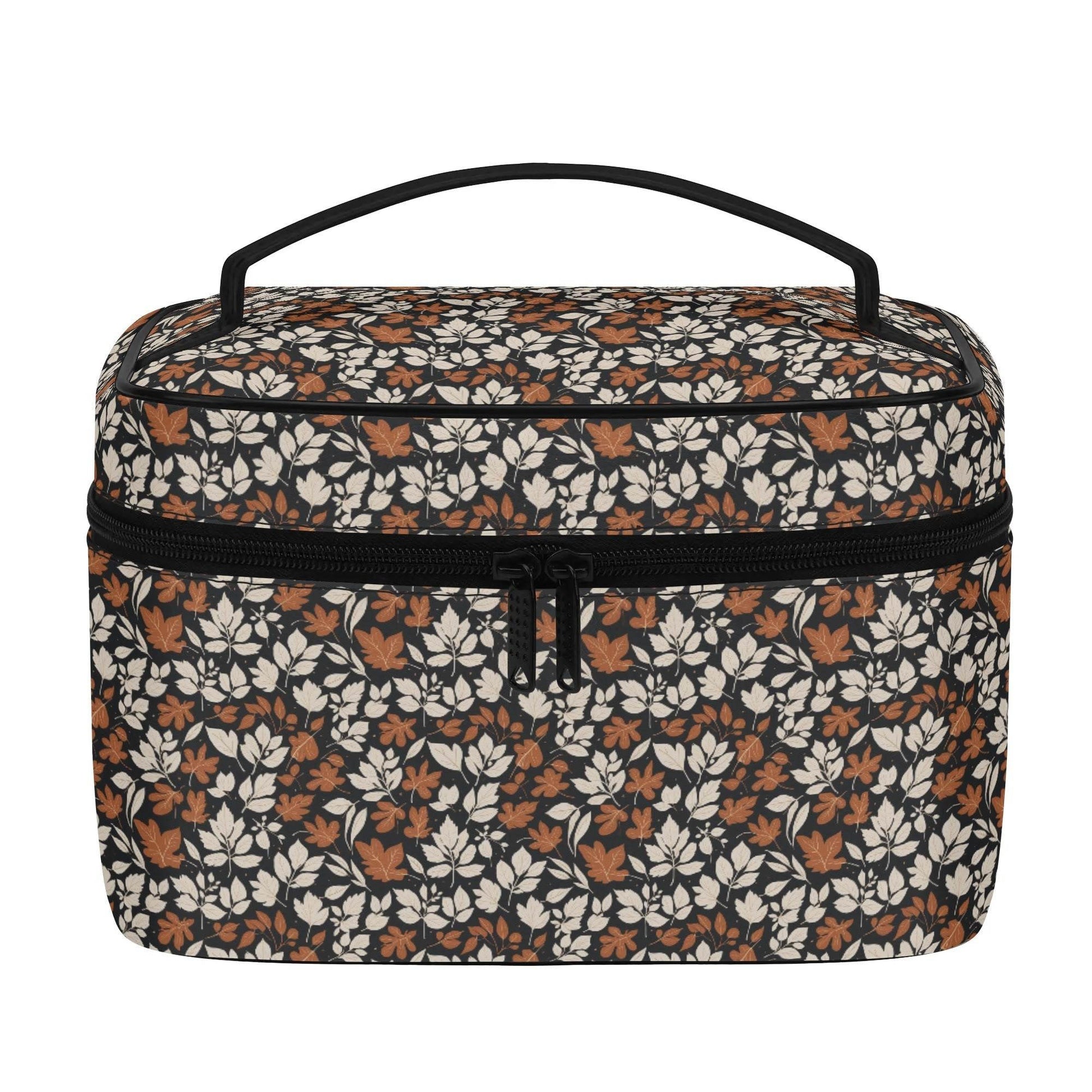 Dark Autumn Leather Cosmetic Bag - DeRose Seasonal