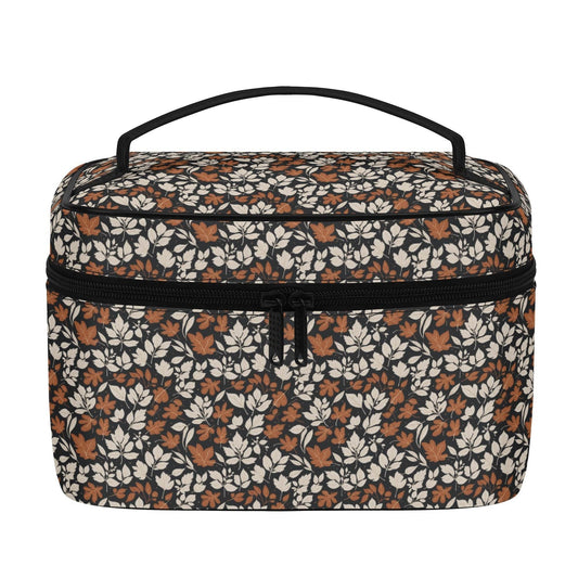 Dark Autumn Leather Cosmetic Bag - DeRose Seasonal