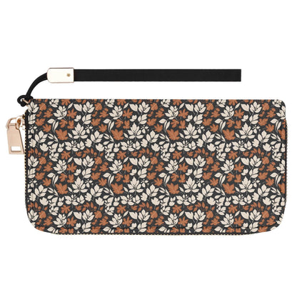 Dark Autumn Women's Leather Zipper Wristlet Wallet - DeRose Seasonal