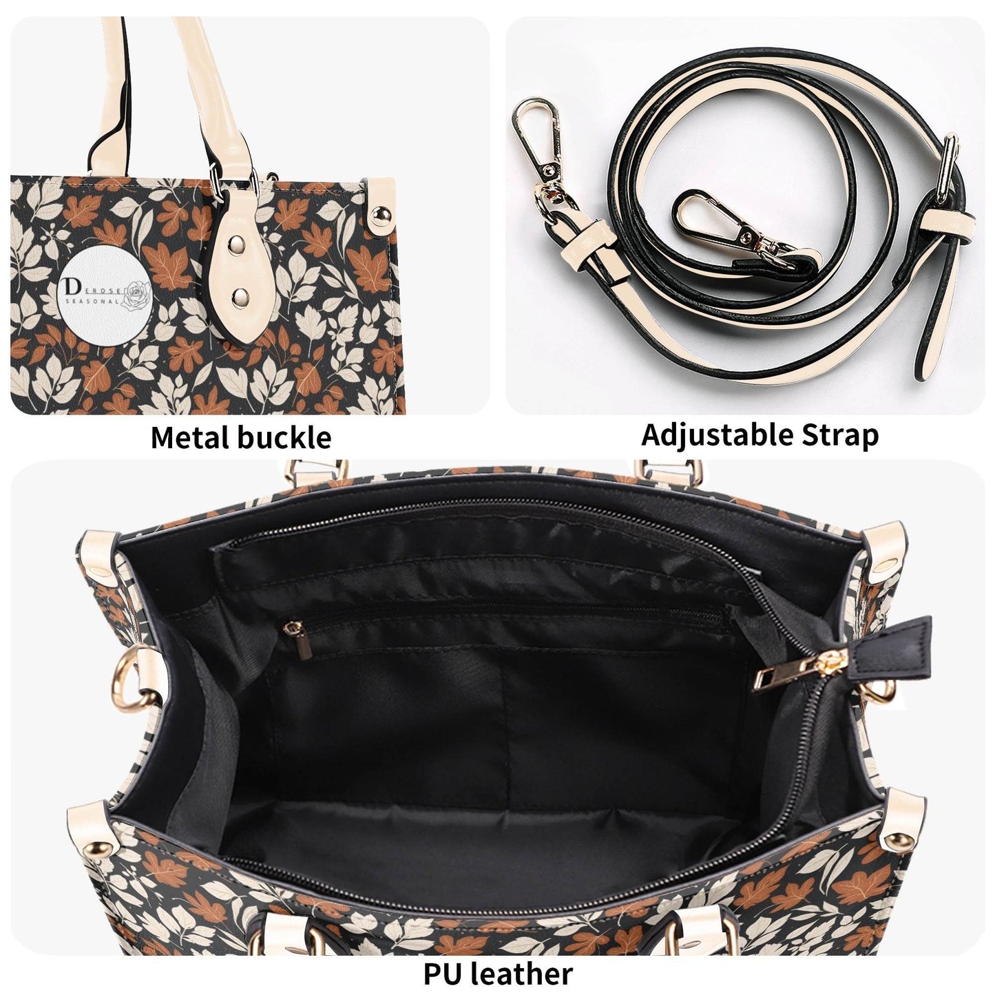 Dark Autumn Luxury Women Leather Handbag (3 sizes) - DeRose Seasonal