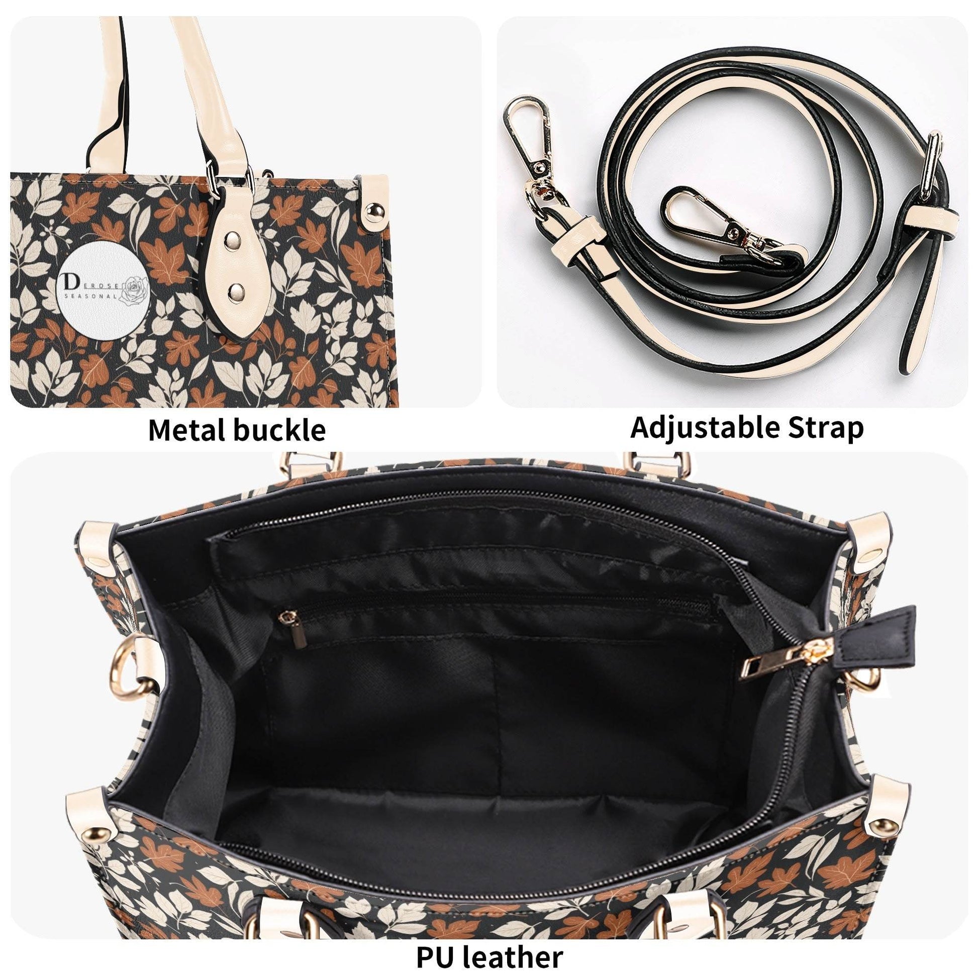 Dark Autumn Luxury Women Leather Handbag (3 sizes) - DeRose Seasonal