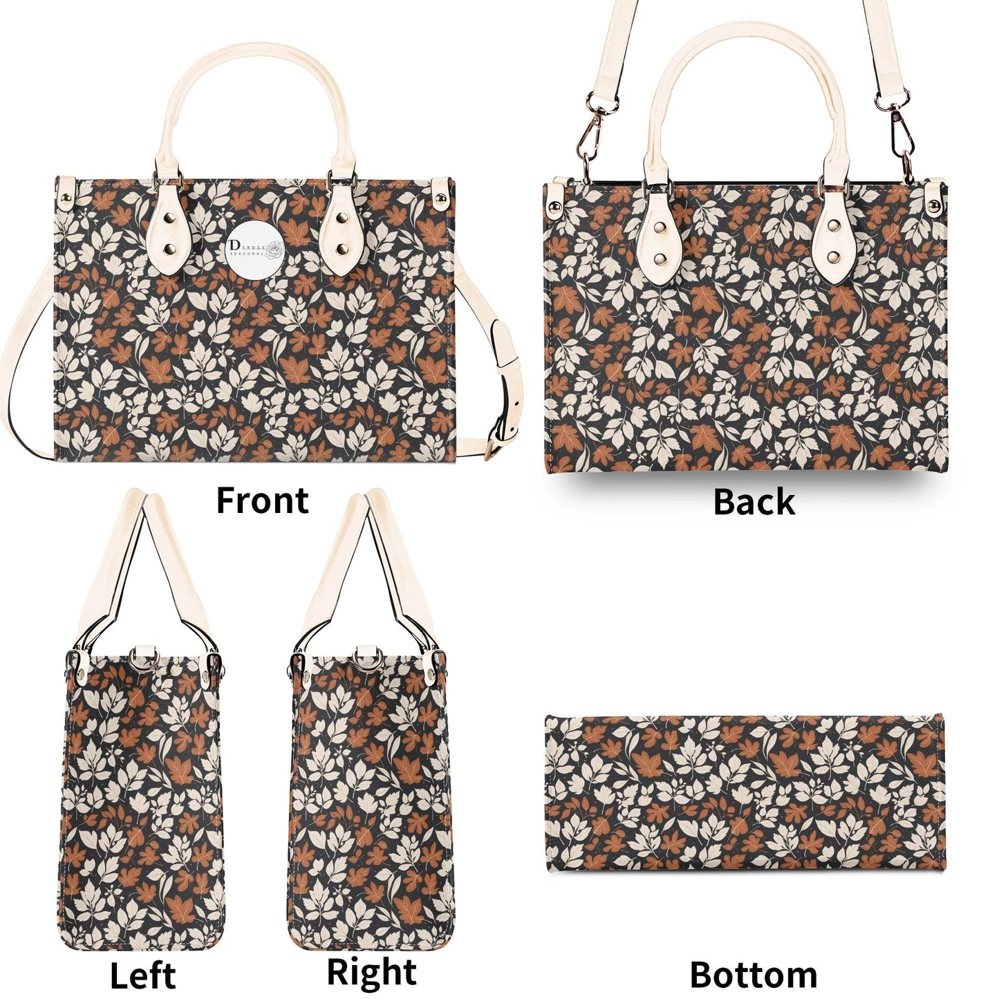 Dark Autumn Luxury Women Leather Handbag (3 sizes) - DeRose Seasonal