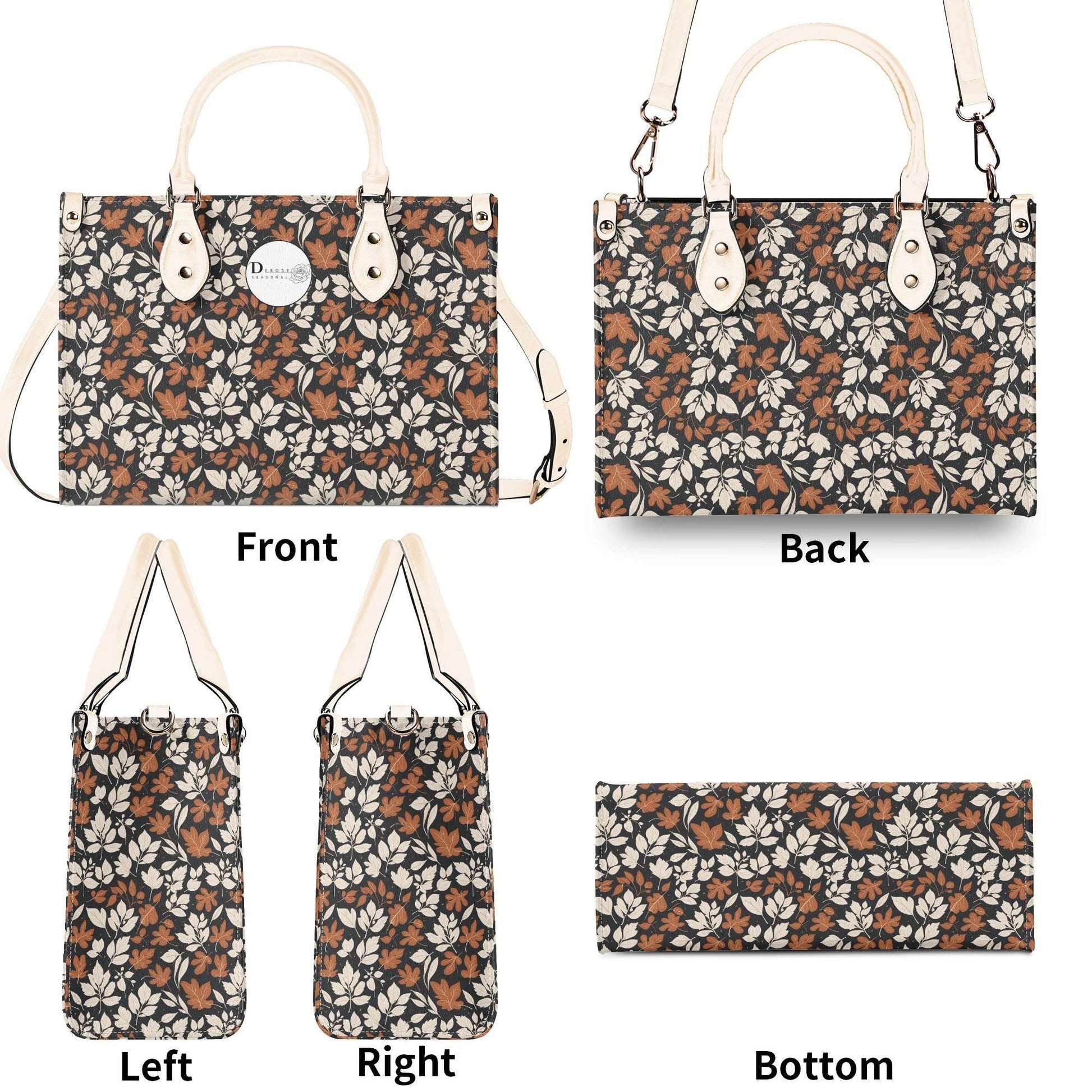 Dark Autumn Luxury Women Leather Handbag (3 sizes) - DeRose Seasonal