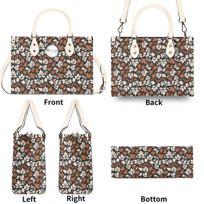 Dark Autumn Luxury Women Leather Handbag (3 sizes) - DeRose Seasonal