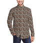 Dark Autumn Men's Classic Long-Sleeved Button up Polyester Dress Shirt - DeRose Seasonal