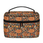 Dark Blue Pumpkin Leather Cosmetic Bag - DeRose Seasonal