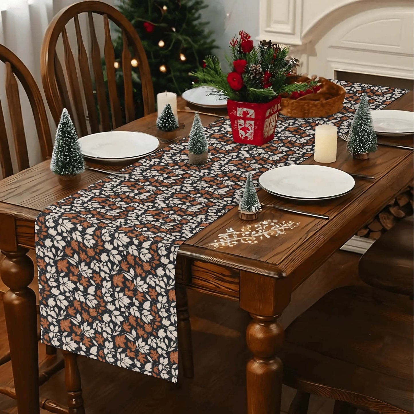 Dark Fall Polyester Table Runner - DeRose Seasonal