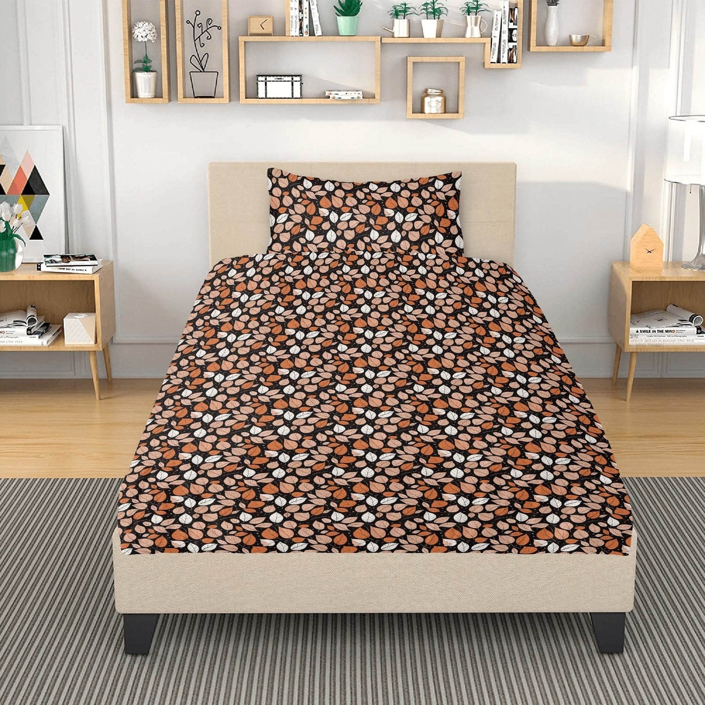 Dark Leaves 3 Pcs Beddings - DeRose Seasonal