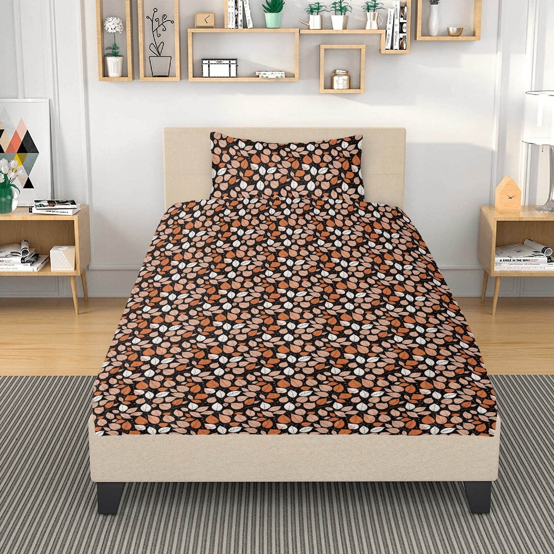 Dark Leaves 3 Pcs Beddings - DeRose Seasonal