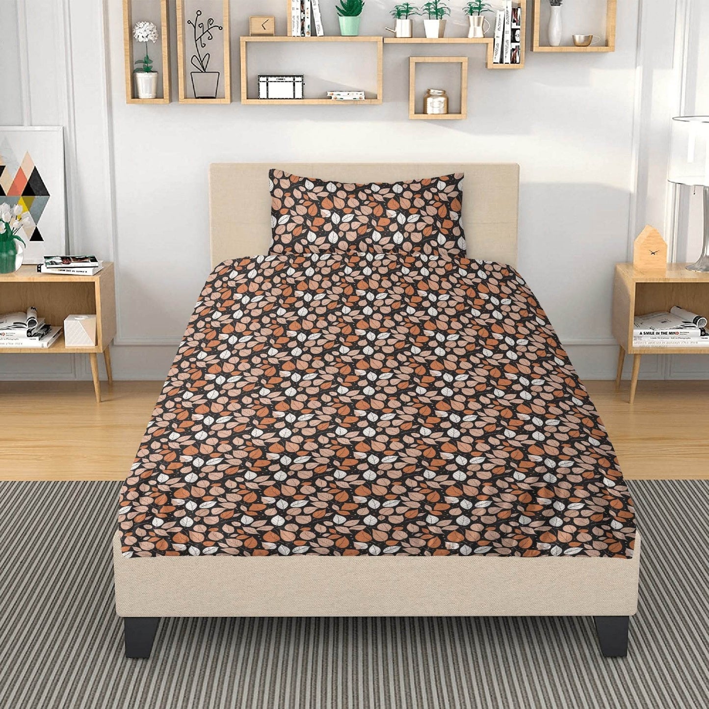 Dark Leaves 3 Pcs Beddings - DeRose Seasonal