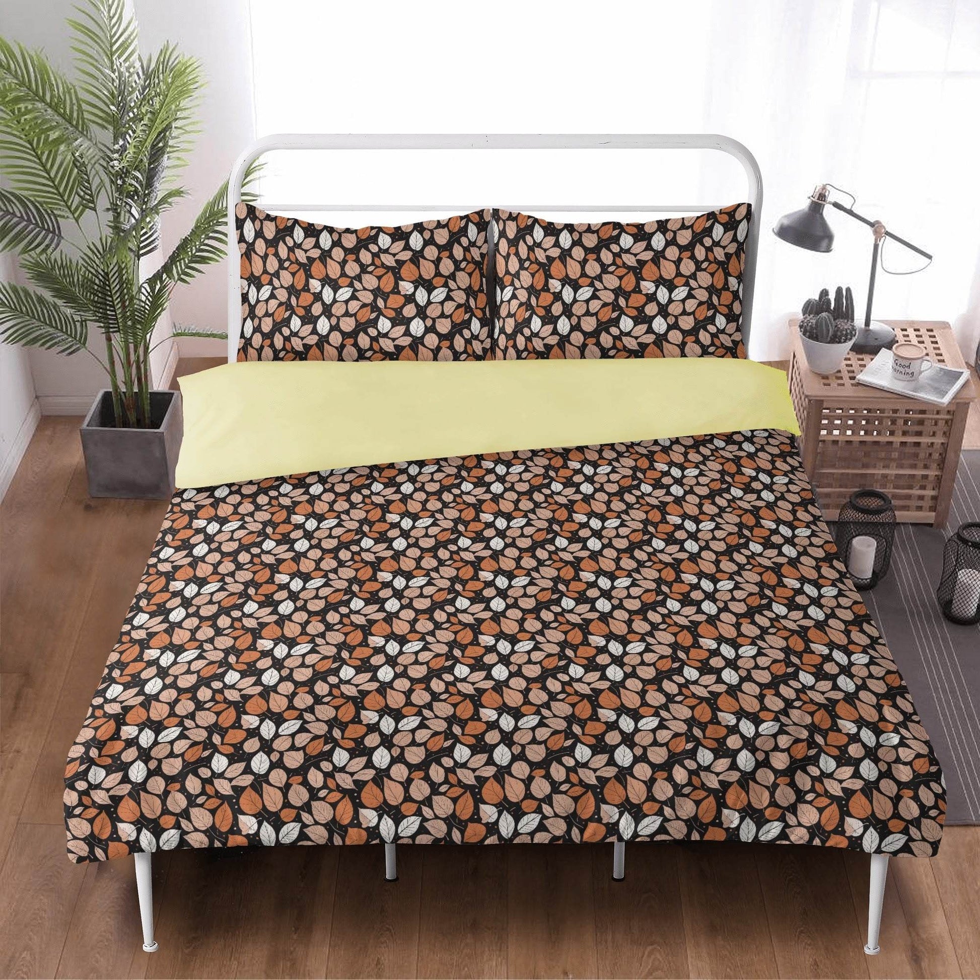 Dark Leaves 3 Pcs Beddings - DeRose Seasonal
