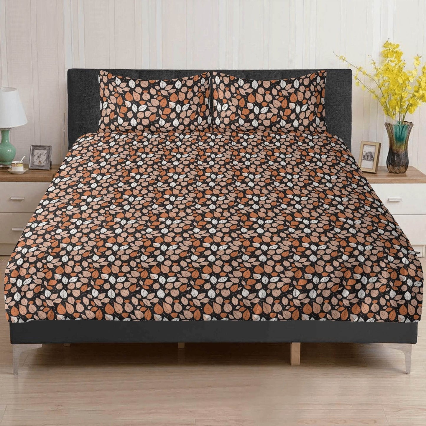 Dark Leaves 3 Pcs Beddings - DeRose Seasonal